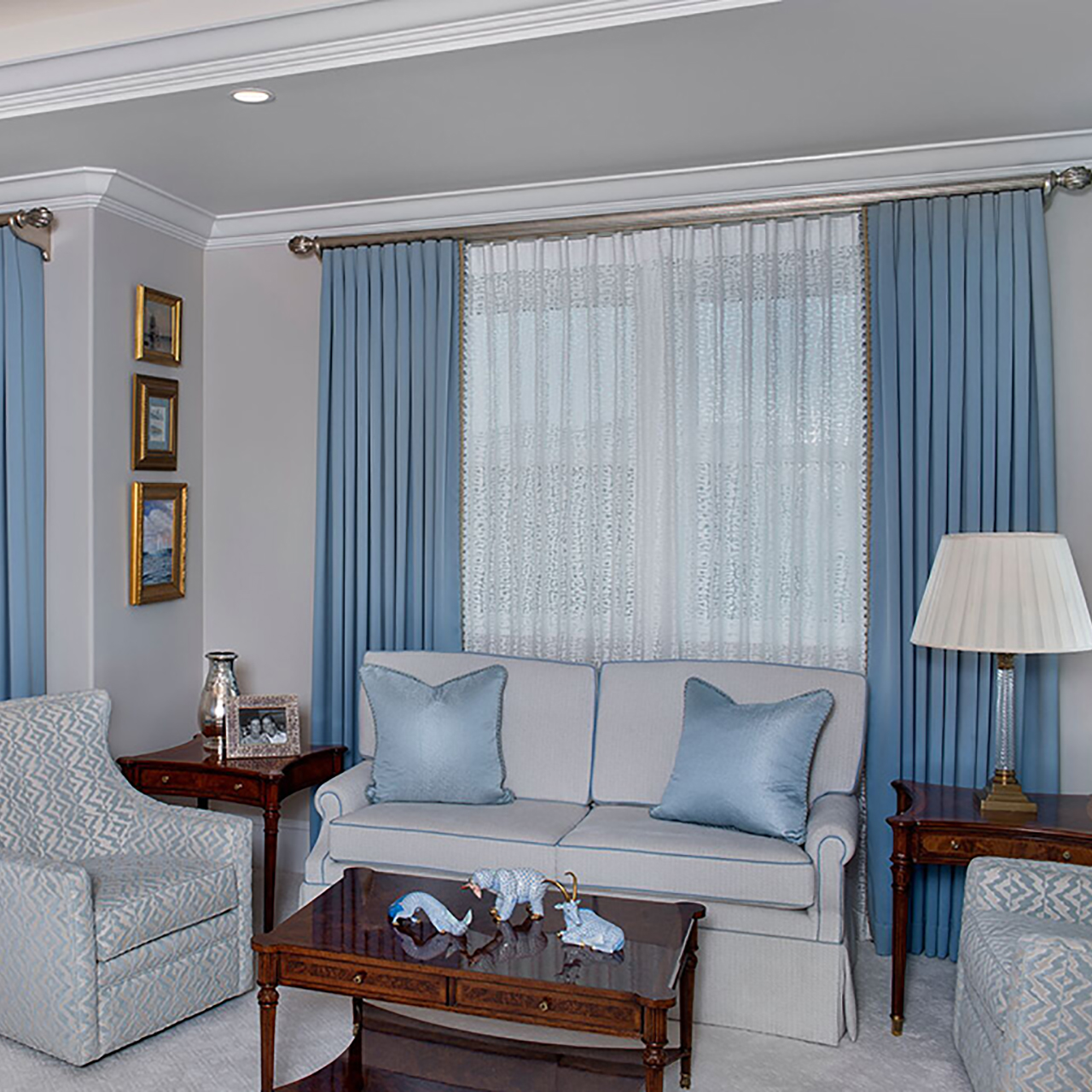 image of master bedroom sitting area interior design